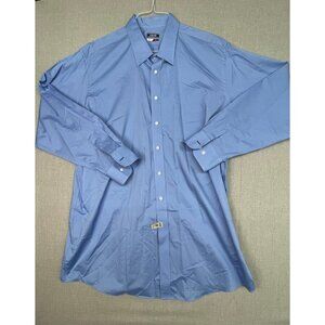 Izod Men's Blue Tall Stretch Button Up 19 (35/36) Long Sleeve Dress Shirt